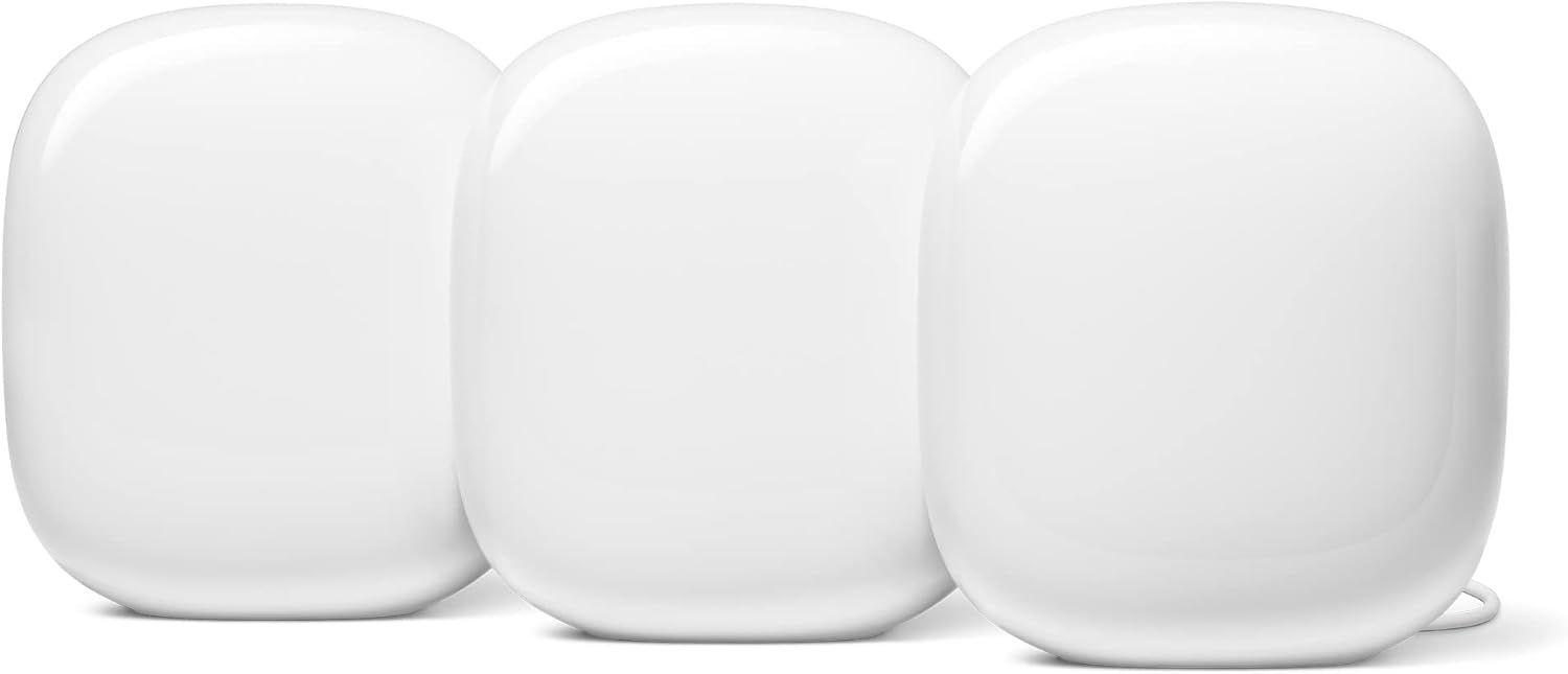 Google Nest Wifi Pro 6e AX5400 Mesh Router (3 Pack) - Snow by Google - Refurbished - Very Good condition - US$282.99