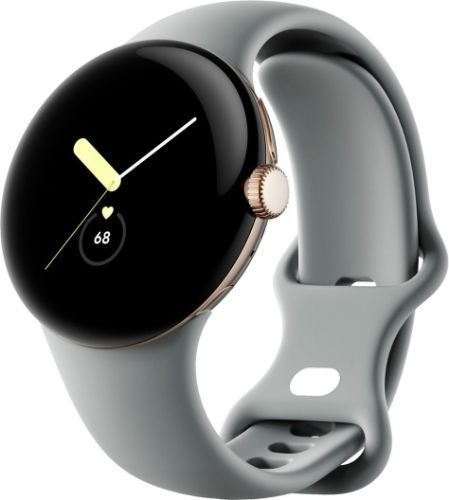 Google Pixel Watch 1 (Bluetooth) - 32GB - 41mm - Champagne Gold Stainless Steel Case with Hazel Fluoroelastomer Active Band by Google - Image 2