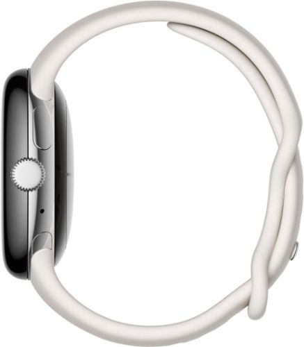 Google Pixel Watch 1 (Bluetooth + LTE) - 32GB - 41mm - Polished Silver Stainless Steel Case with Chalk Fluoroelastomer Active Band by Google - Refurbished - Very Good condition - Image 3