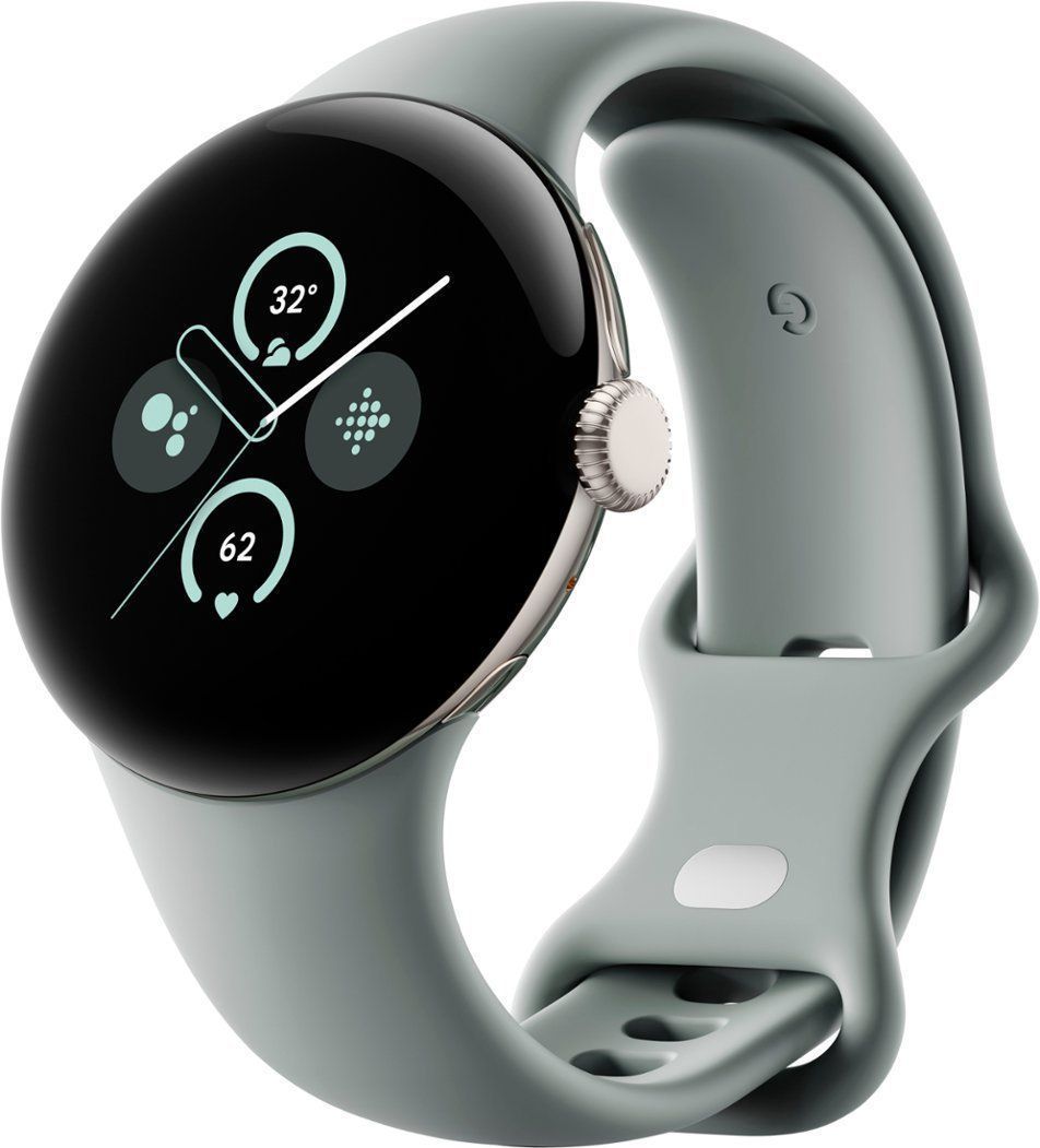 Google Pixel Watch 2 (Bluetooth) - 32GB - 1.2 inch - Champagne Gold Aluminum Case with Hazel Fluoroelastomer Active Band by Google - Refurbished - Good condition - Image 2