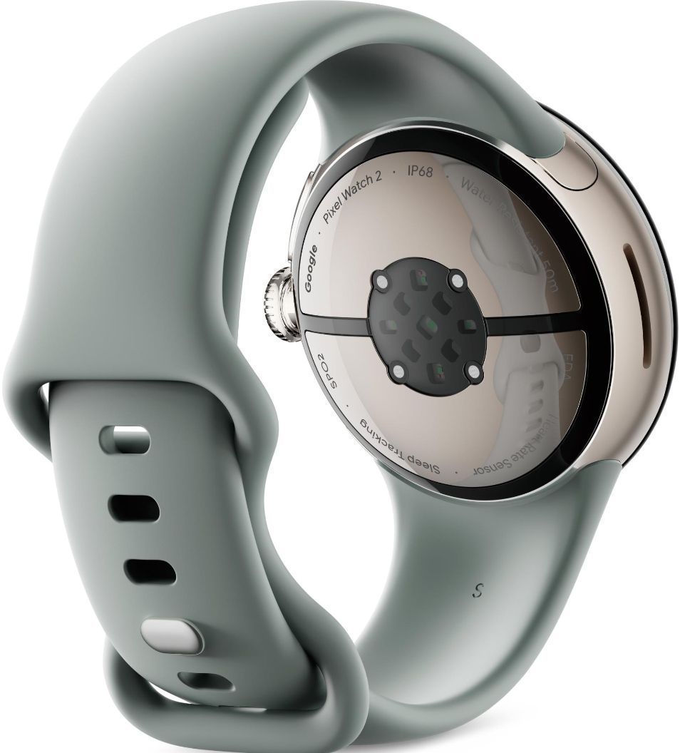 Google Pixel Watch 2 (Bluetooth) - 32GB - 1.2 inch - Champagne Gold Aluminum Case with Hazel Fluoroelastomer Active Band by Google - Refurbished - Good condition - Image 4