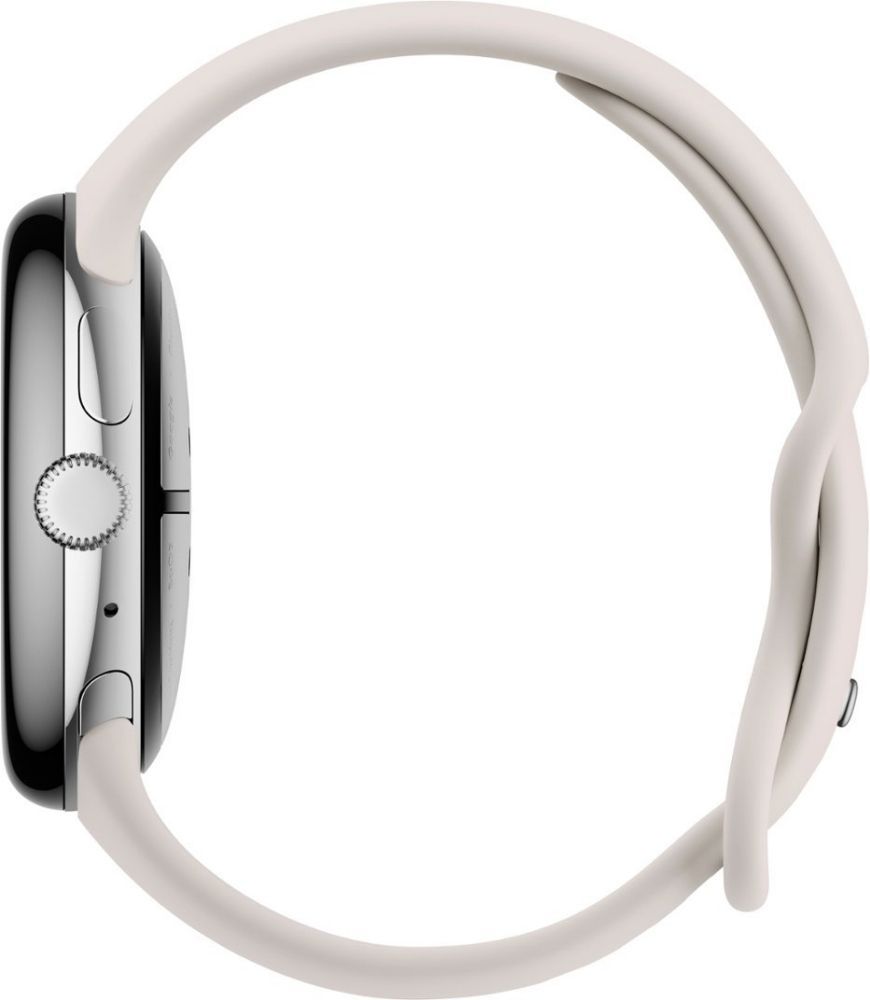 Google Pixel Watch 3 (Bluetooth + LTE) - 32GB - 45mm - Polished Silver 100% Recycled Aluminum Case with Porcelain Fluoroelastomer Active Band by Google - Image 3