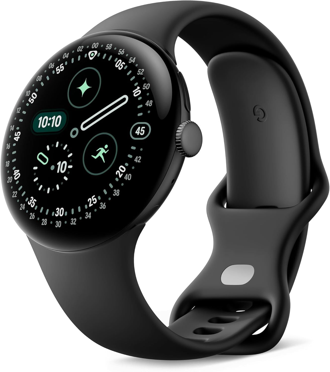 Google Pixel Watch 4 - 32GB - 45mm - Matte Black Aluminum Case with Obsidian Fluoroelastomer Active Band - Small Size by Google - Refurbished - Very Good condition - Image 2
