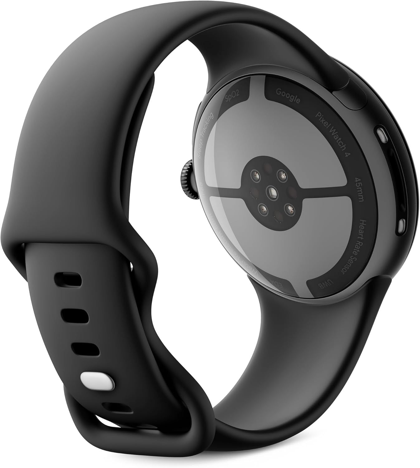 Google Pixel Watch 4 - 32GB - 45mm - Matte Black Aluminum Case with Obsidian Fluoroelastomer Active Band - Small Size by Google - Refurbished - Very Good condition - Image 4