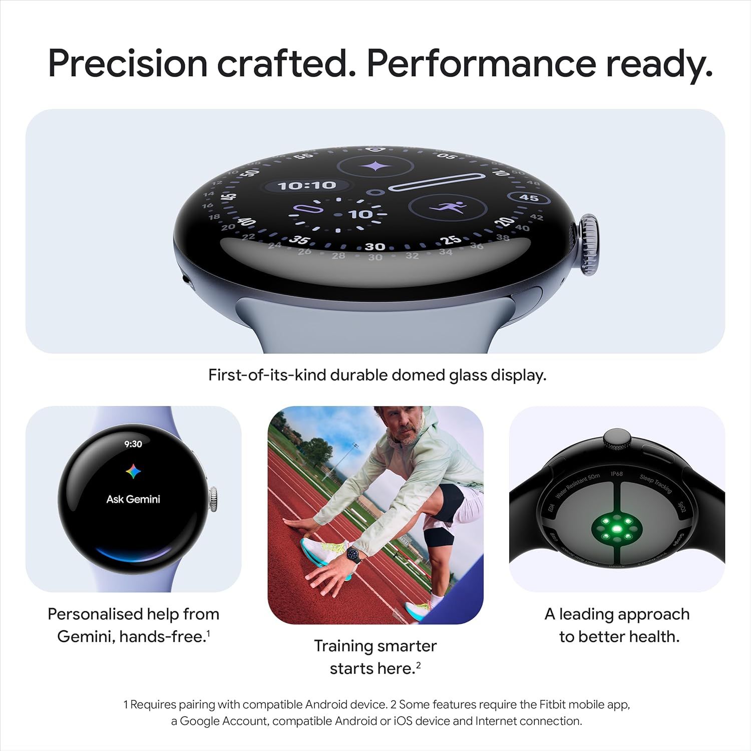 Google Pixel Watch 4 - 32GB - 45mm - Matte Black Aluminum Case with Obsidian Fluoroelastomer Active Band - Small Size by Google - Refurbished - Very Good condition - Image 5