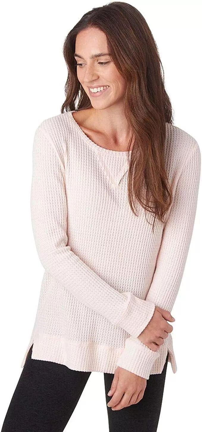 GreenTea Women's Brushed Waffle Top M - Light Pink by GreenTea - Refurbished - Brand New condition - US$27.48
