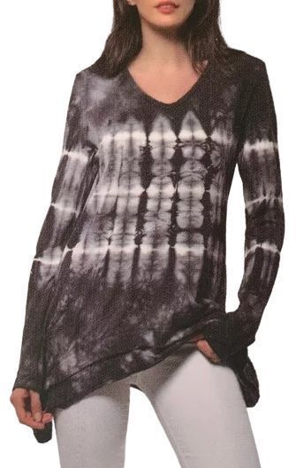 GreenTea Women's Tie Dye Top L - Black/Grey by GreenTea - Refurbished - Brand New condition - US$20.98