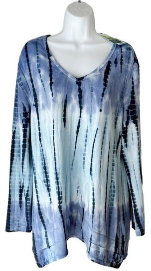 GreenTea Women's Tie Dye Top S - Scandia Blue by GreenTea - Refurbished - Brand New condition - US$20.98