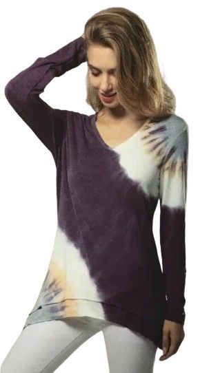 GreenTea Women's Tie Dye Top XXL - Grape by GreenTea - Refurbished - Brand New condition - US$20.98
