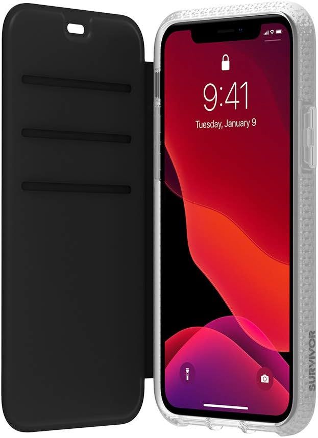 Griffin Survivor Clear Wallet Phone Case for iPhone 11 Pro Max - Clear/Black by Griffin - Refurbished - Brand New condition - Image 4