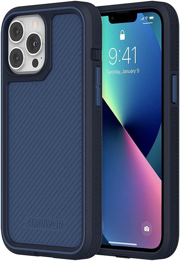 Griffin Survivor Earth Series Hybrid Phone Case for iPhone 13 Pro Max - Storm Blue by Griffin - Refurbished - Brand New condition - US$13.93