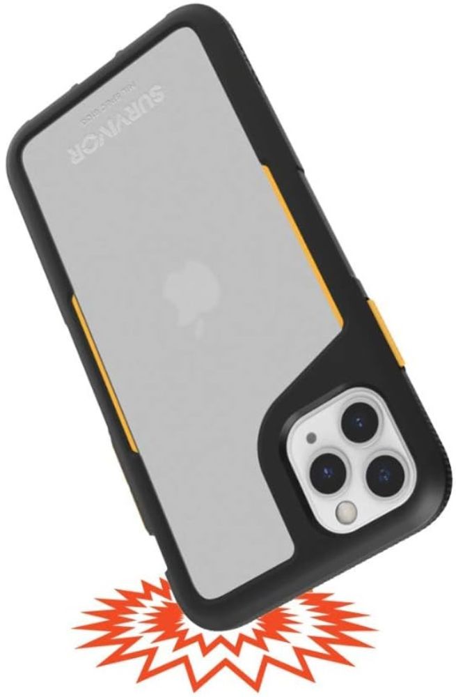 Griffin Survivor Endurance Phone Case for Apple iPhone 11 Pro Max - Black/Citrus by Griffin - Refurbished - Brand New condition - Image 2