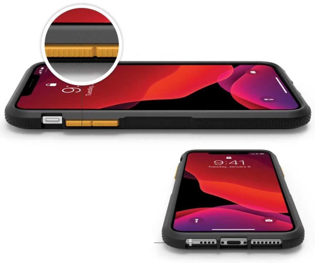 Griffin Survivor Endurance Phone Case for Apple iPhone 11 Pro Max - Black/Citrus by Griffin - Refurbished - Brand New condition - Image 4