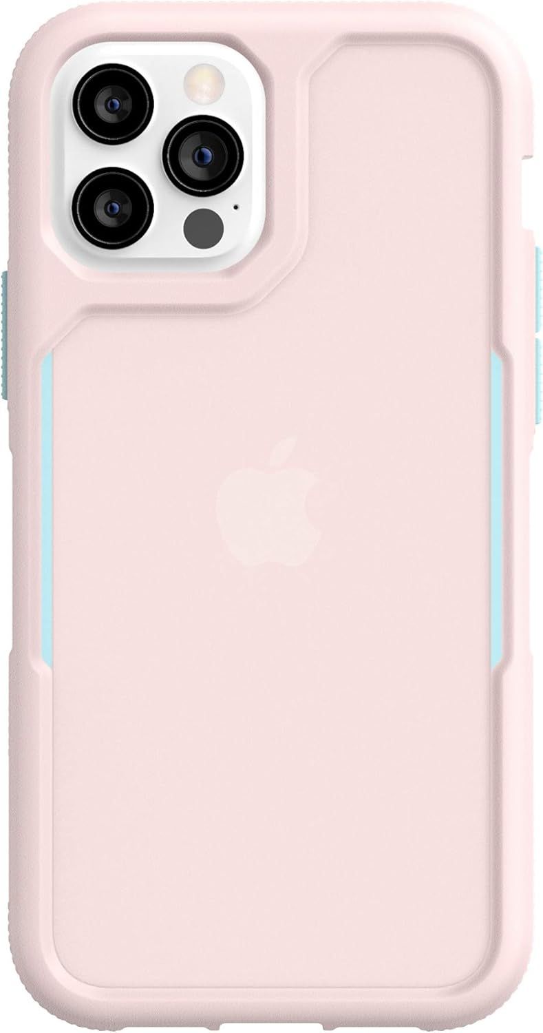 Griffin Survivor Endurance Phone Case for iPhone 12 Pro Max - Cloud Pink/Sky Blue by Griffin - Refurbished - Brand New condition - US$14.42