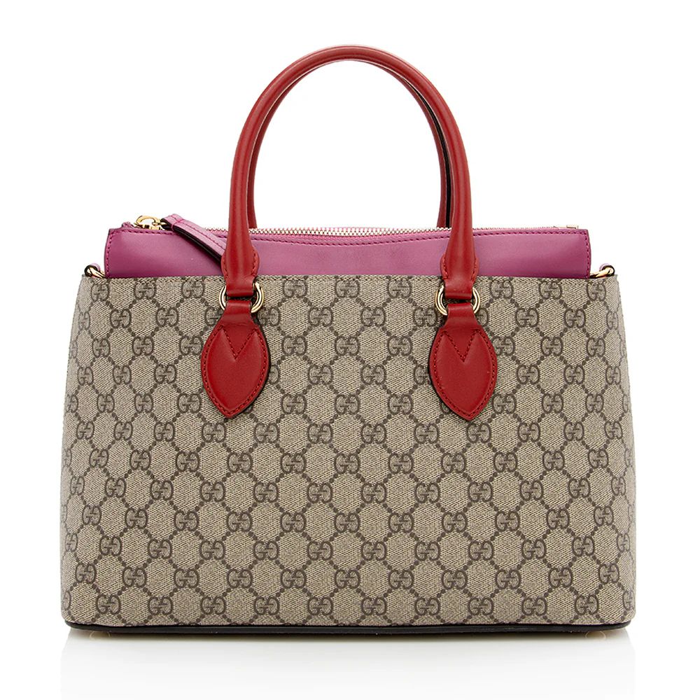Gucci GG Supreme Small Tote - Coated Canvas - Beige by Gucci - Refurbished - Very Good condition - US$888.99