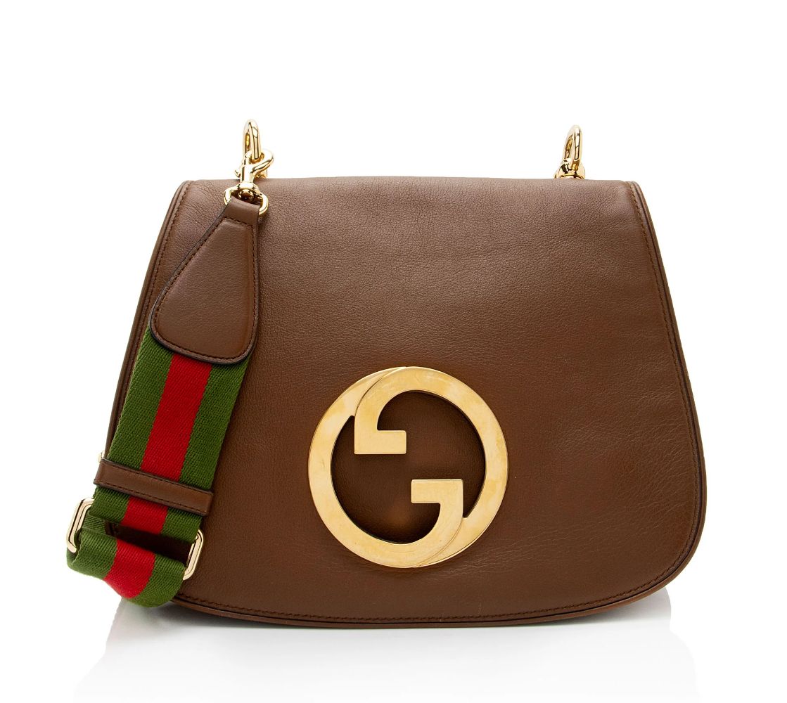 Gucci Leather Blondie Medium Shoulder Bag - Leather - Brown by Gucci - Refurbished - Very Good condition - US$1778.99