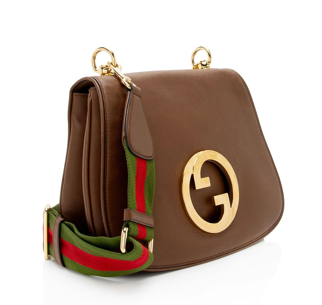 Gucci Leather Blondie Medium Shoulder Bag - Leather - Brown by Gucci - Image 2