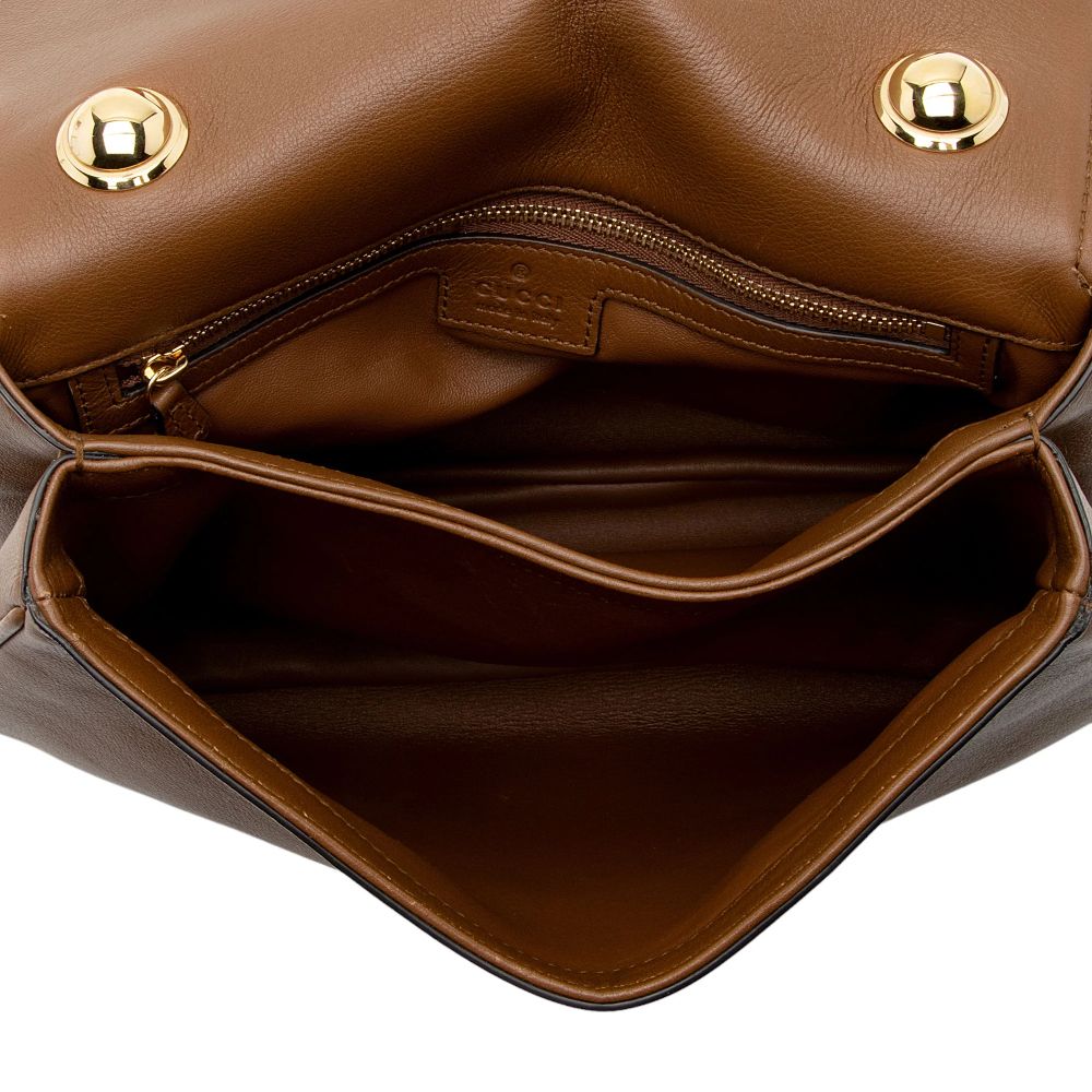 Gucci Leather Blondie Medium Shoulder Bag - Leather - Brown by Gucci - Image 7