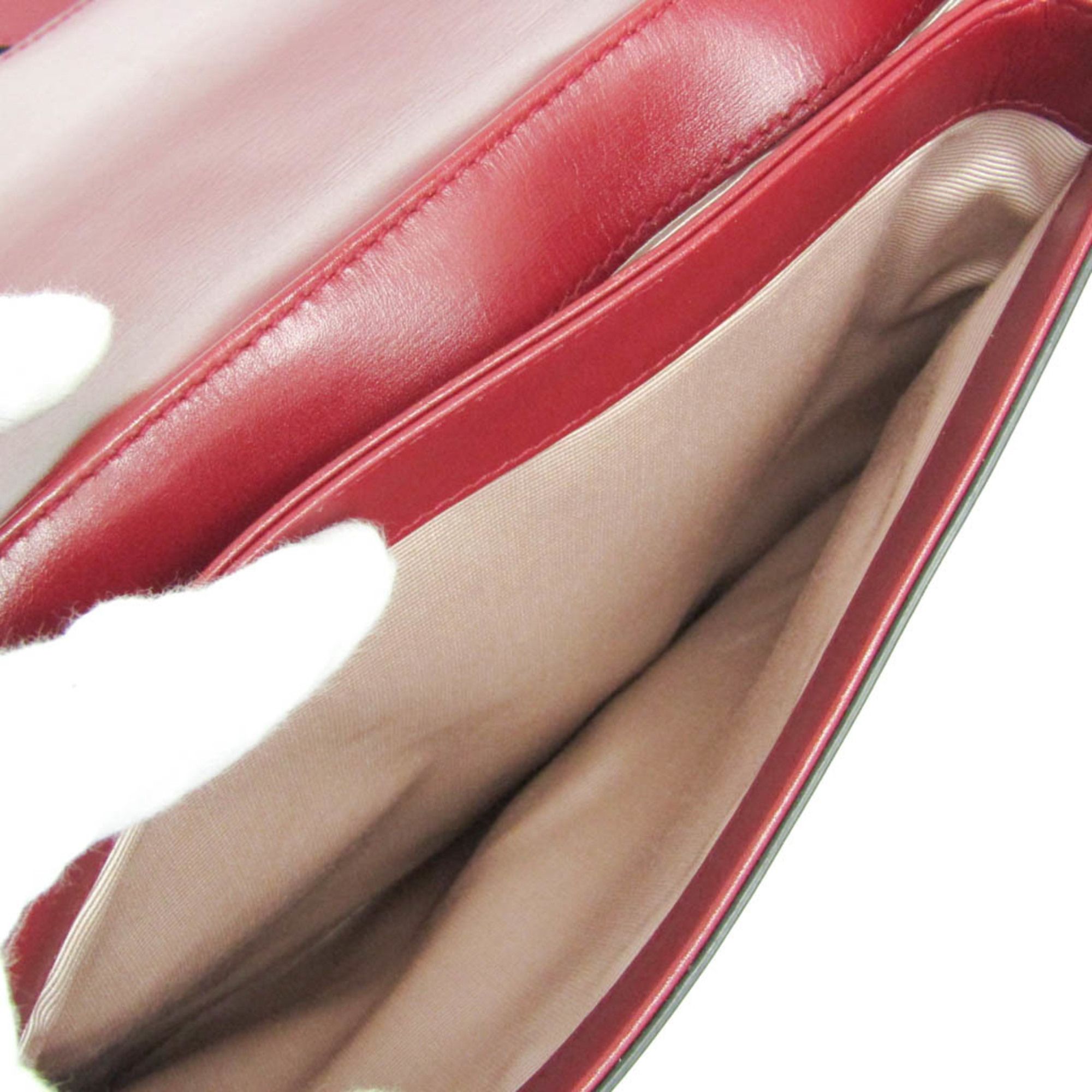Gucci Leather Shoulder Bag - Leather - Black/Dark Red by Gucci - Image 4