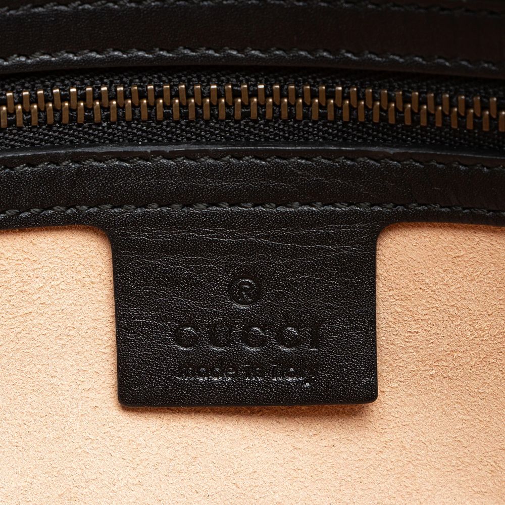 Gucci Matelasse Leather GG Marmont Ghost Medium Shoulder Bag - Leather - Black/Yellow/Blue by Gucci - Image 8