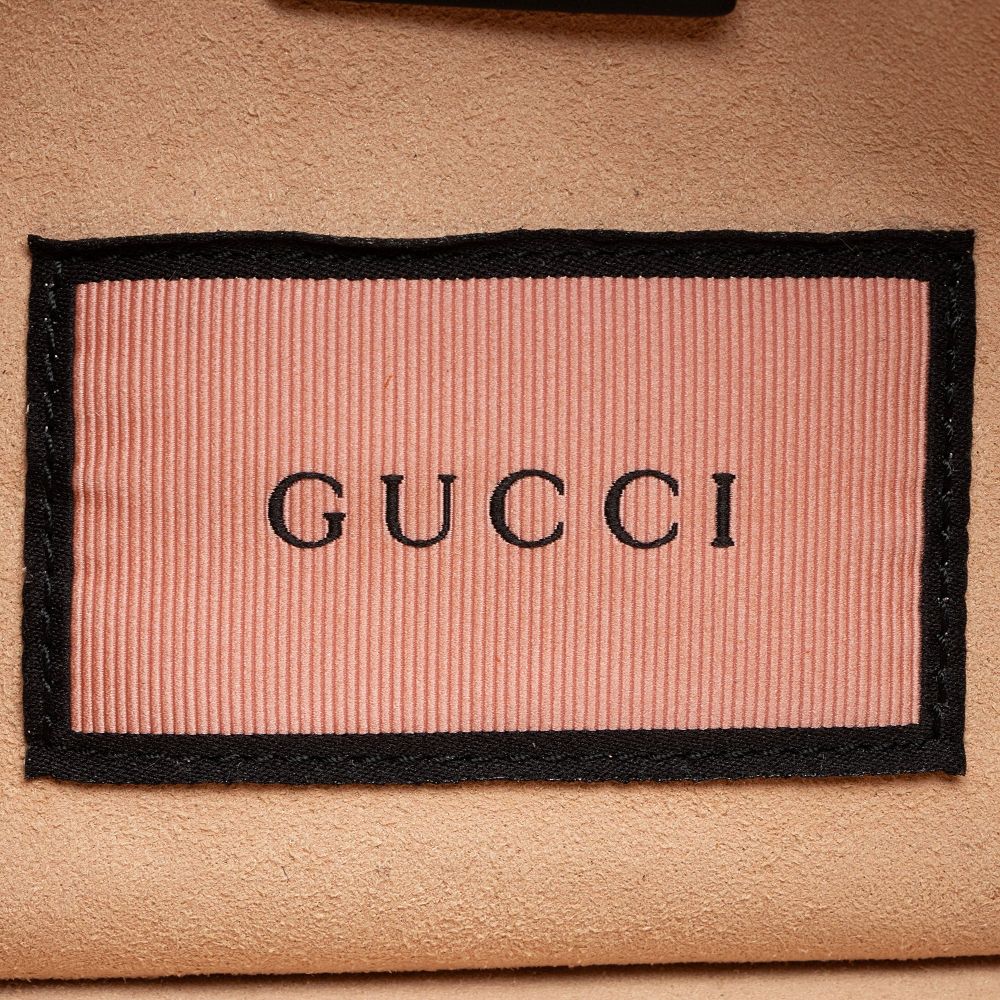 Gucci Matelasse Leather GG Marmont Ghost Medium Shoulder Bag - Leather - Black/Yellow/Blue by Gucci - Image 9