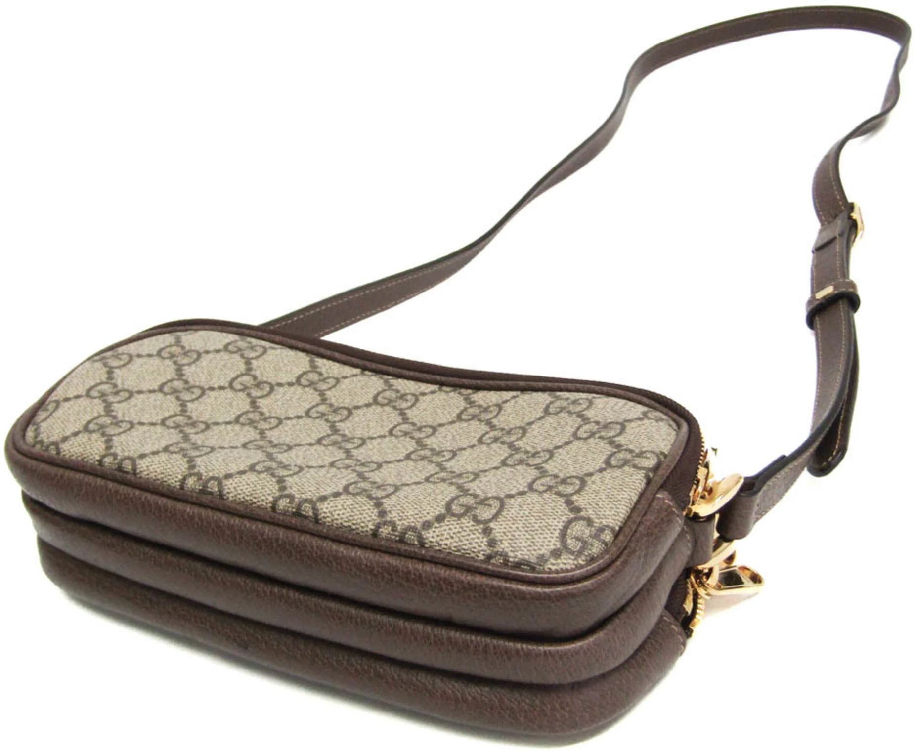 Gucci Ophidia Leather GG Supreme Shoulder Bag - Leather - Beige/Brown by Gucci - Image 2