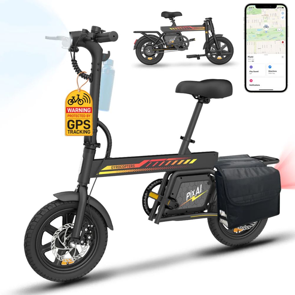 Gyrocopters PixAI Electric Foldable Cargo Bike - Black by Gyrocopters - Image 2