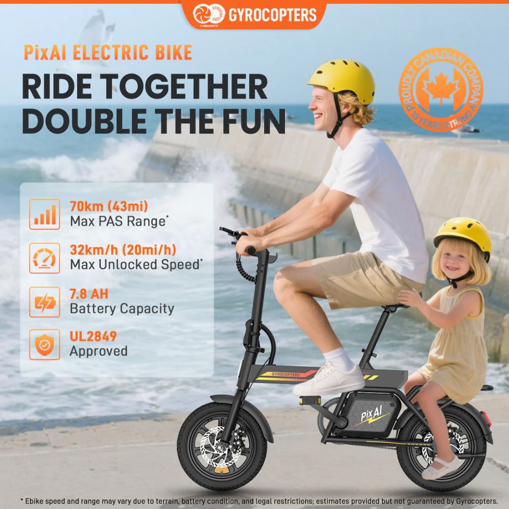 Gyrocopters PixAI Electric Foldable Cargo Bike - Black by Gyrocopters - Image 3
