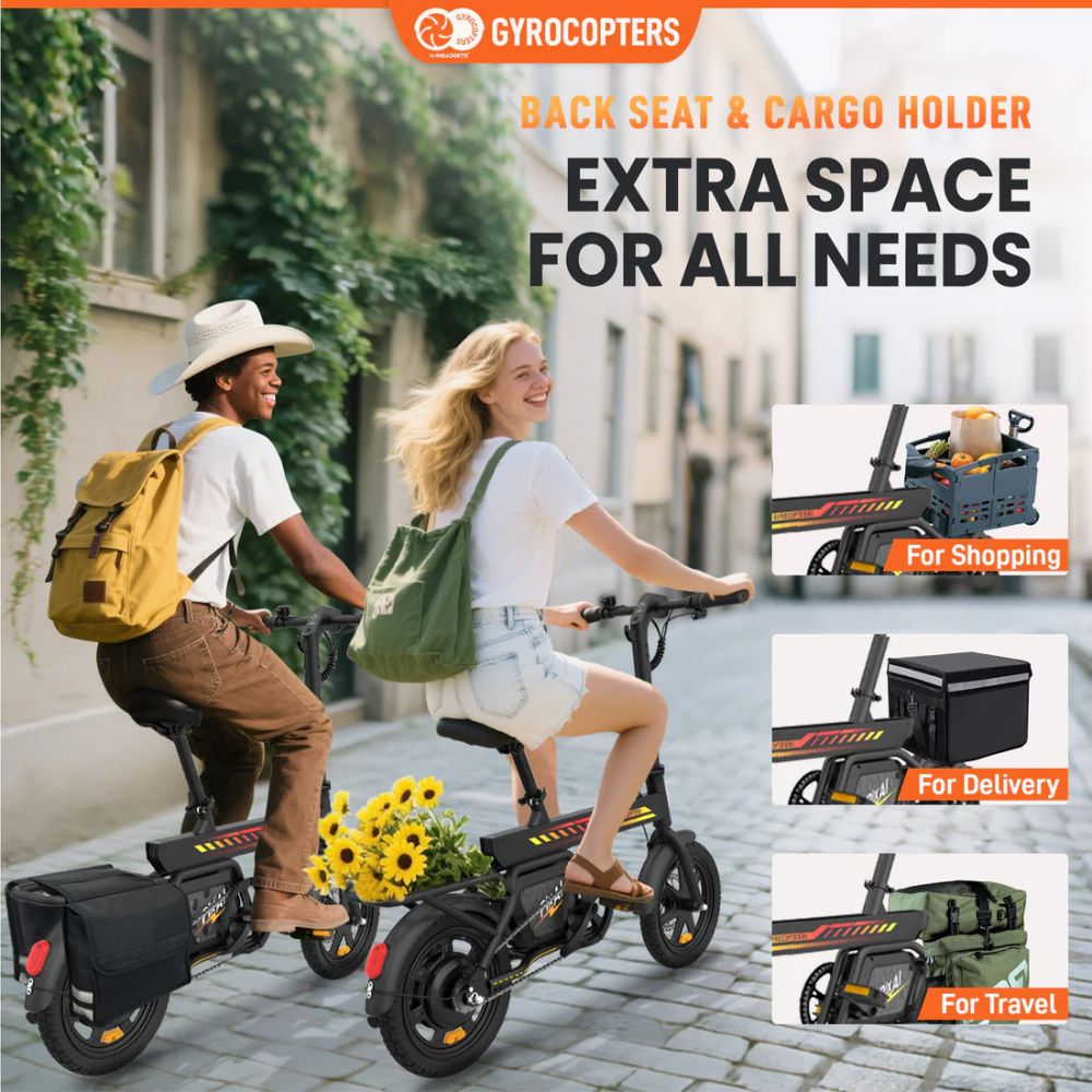 Gyrocopters PixAI Electric Foldable Cargo Bike - Black by Gyrocopters - Image 5