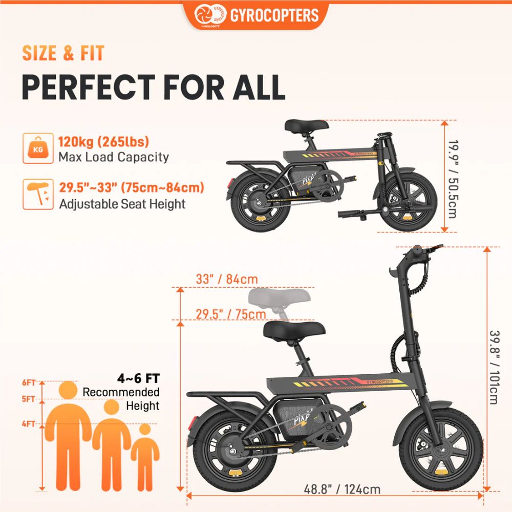 Gyrocopters PixAI Electric Foldable Cargo Bike - Black by Gyrocopters - Image 10