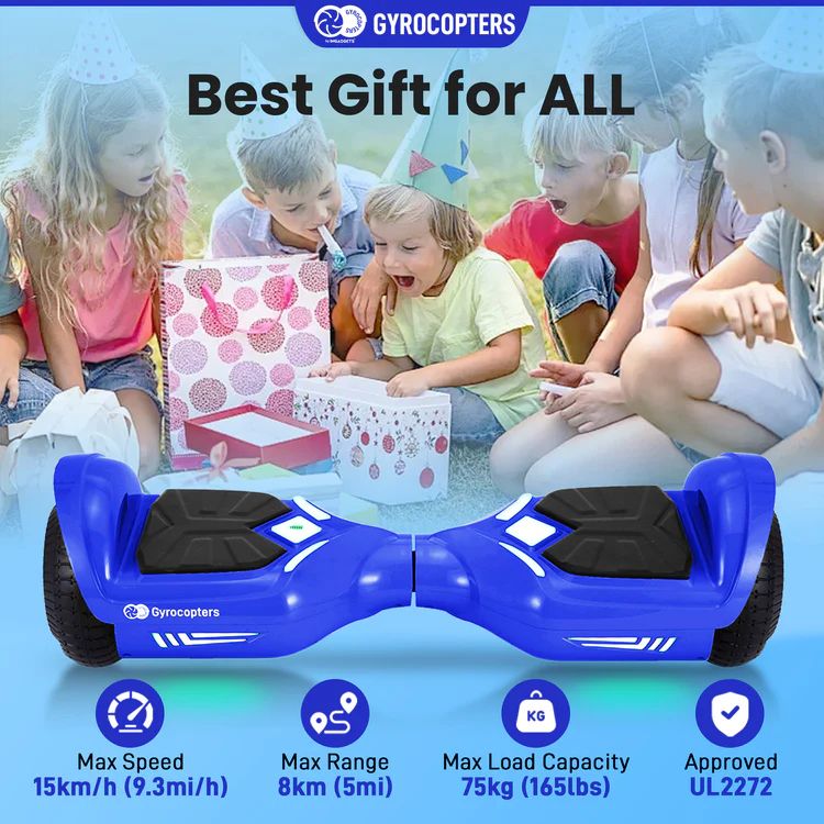 Gyrocopters Prime Hoverboard with Wireless Music Speaker - Blue by Gyrocopters - Image 2