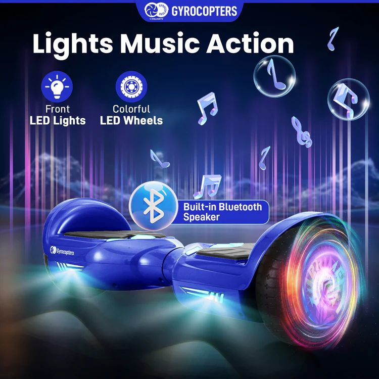 Gyrocopters Prime Hoverboard with Wireless Music Speaker - Blue by Gyrocopters - Image 4