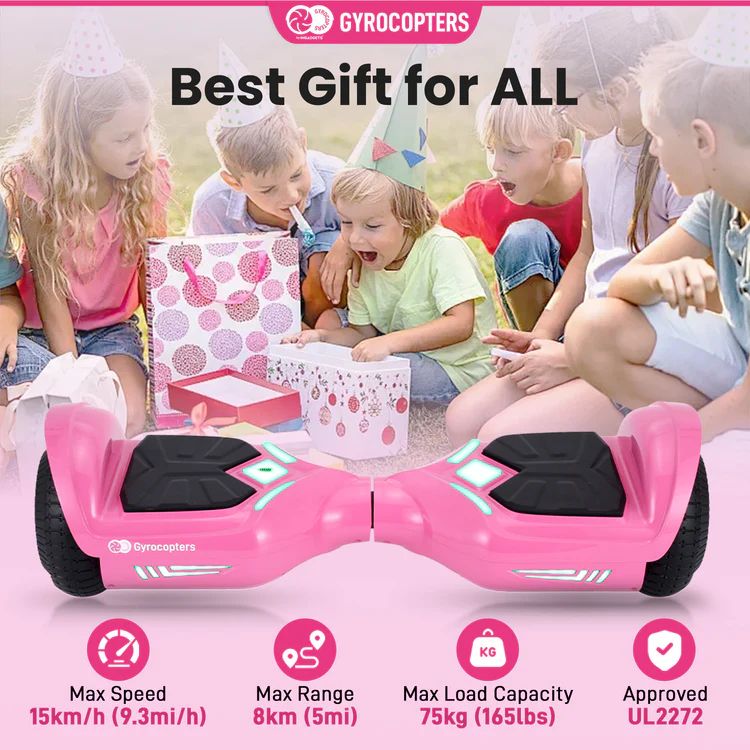 Gyrocopters Prime Hoverboard with Wireless Music Speaker - Pink by Gyrocopters - Image 2