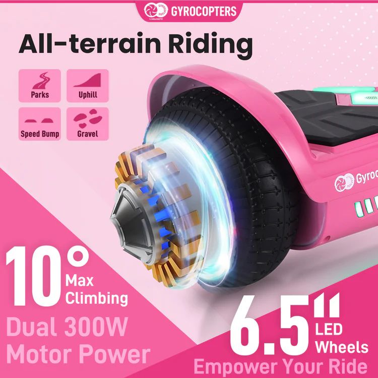 Gyrocopters Prime Hoverboard with Wireless Music Speaker - Pink by Gyrocopters - Image 5