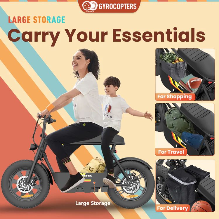 Gyrocopters Vortex Electric Scooter for Adults - Black by Gyrocopters - Image 4