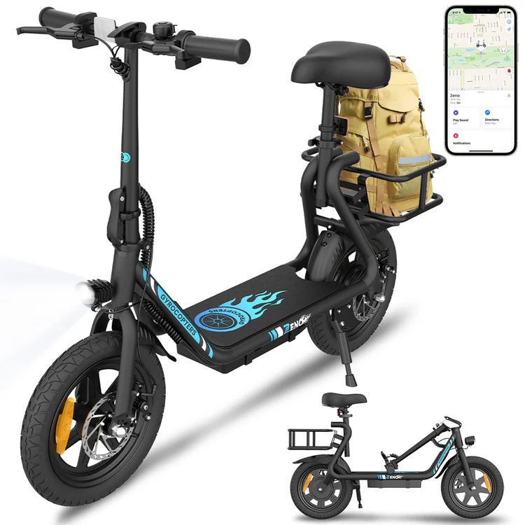 Gyrocopters Zeno Electric Scooter - Black by Gyrocopters - Refurbished - Very Good condition - CA$606.98