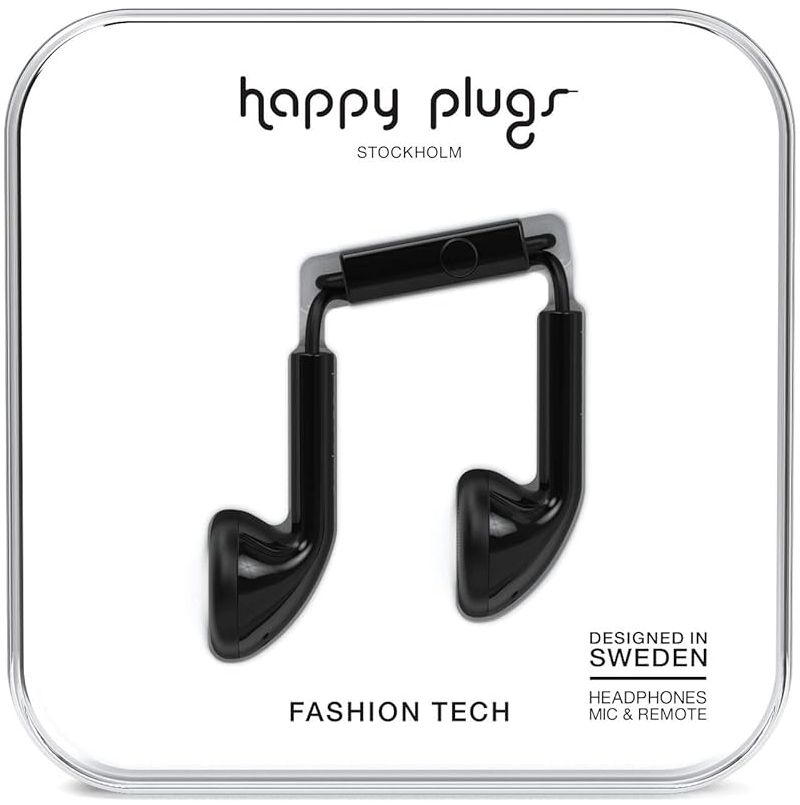 Happy Plugs 7705 Earbuds - Black by Happy Plugs - Refurbished - Very Good condition - CA$40.99