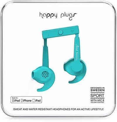 Happy Plugs 7944 Sports Headphone - Turquoise by Happy Plugs - Refurbished - Very Good condition - CA$40.99