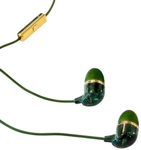 Happy Plugs Fashion-Tech In-Ear Headphones with Mic and Remote - Green Marble by Happy Plugs - Image 2