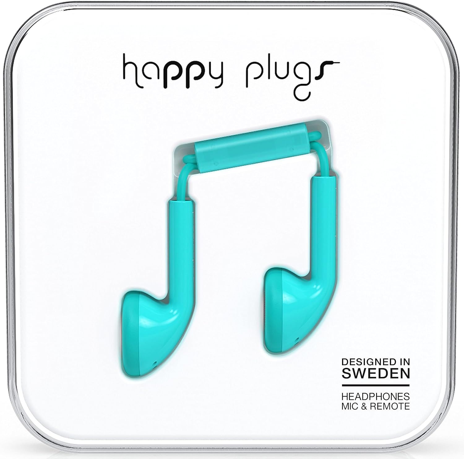 Happy Plugs Headphones with Mic and Remote - Turquoise by Happy Plugs - Refurbished - Very Good condition - CA$40.99