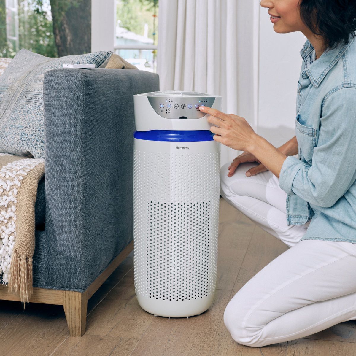 Homedics 5-in-1 UV-C Extra Large Air Purifier - White by Homedics - Image 5