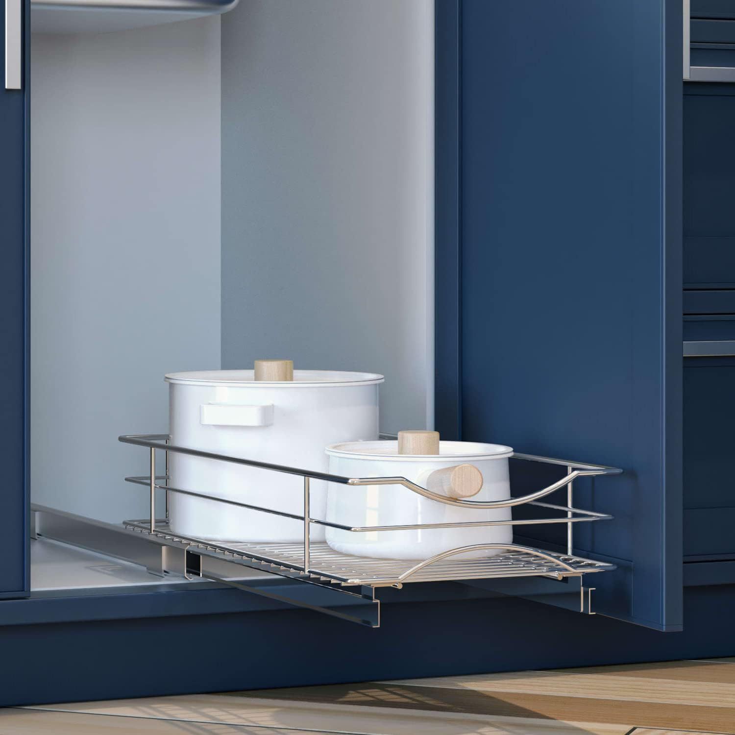 Home Zone Living Kitchen Cabinet with Slide Out Drawer (11”W x 21"L) - Stainless Steel - Very Good by Home Zone Living - Image 2