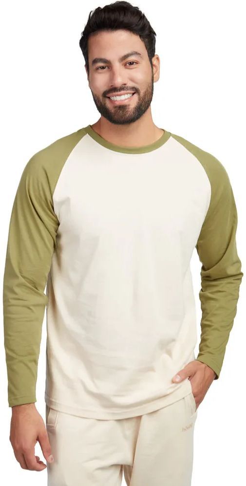 Hoseg Men's Long Sleeve T-Shirt (M) - Artic Wolf & Clover by Hoseg - Image 2