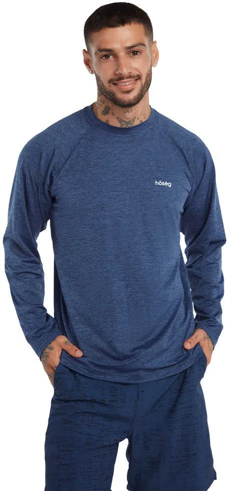 Hoseg Men's Polo Long Sleeve UV Shield (M) - Pacifico by Hoseg - Image 2