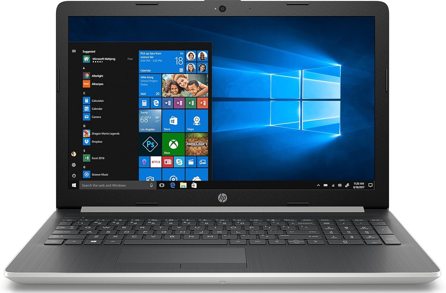 HP 15-da0061cl Notebook 15.6" - Natural Silver - Intel Core i5-8250U 1.6GHz - 16GB RAM - 1TB by HP - Refurbished - Premium condition - US$906.97
