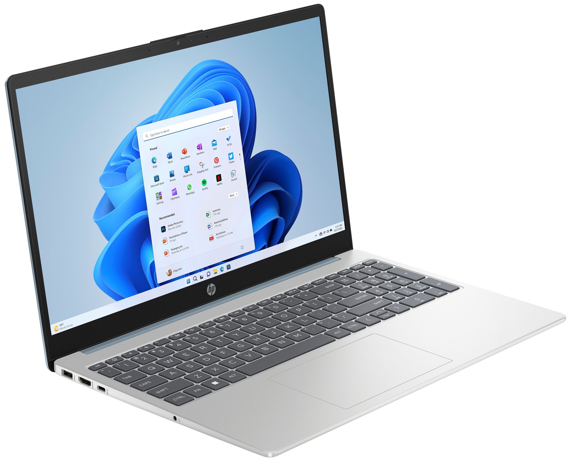 HP 15-fc0035tg Laptop 15.6" - Moonlight Blue - AMD Athlon Silver 7120U 2.4GHz - 8GB RAM - 256GB by HP - Image 3