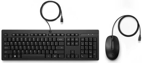 HP HP 225 Wired Mouse and Keyboard (286J4UTABA) - Black by HP - Refurbished - Very Good condition - US$79.49
