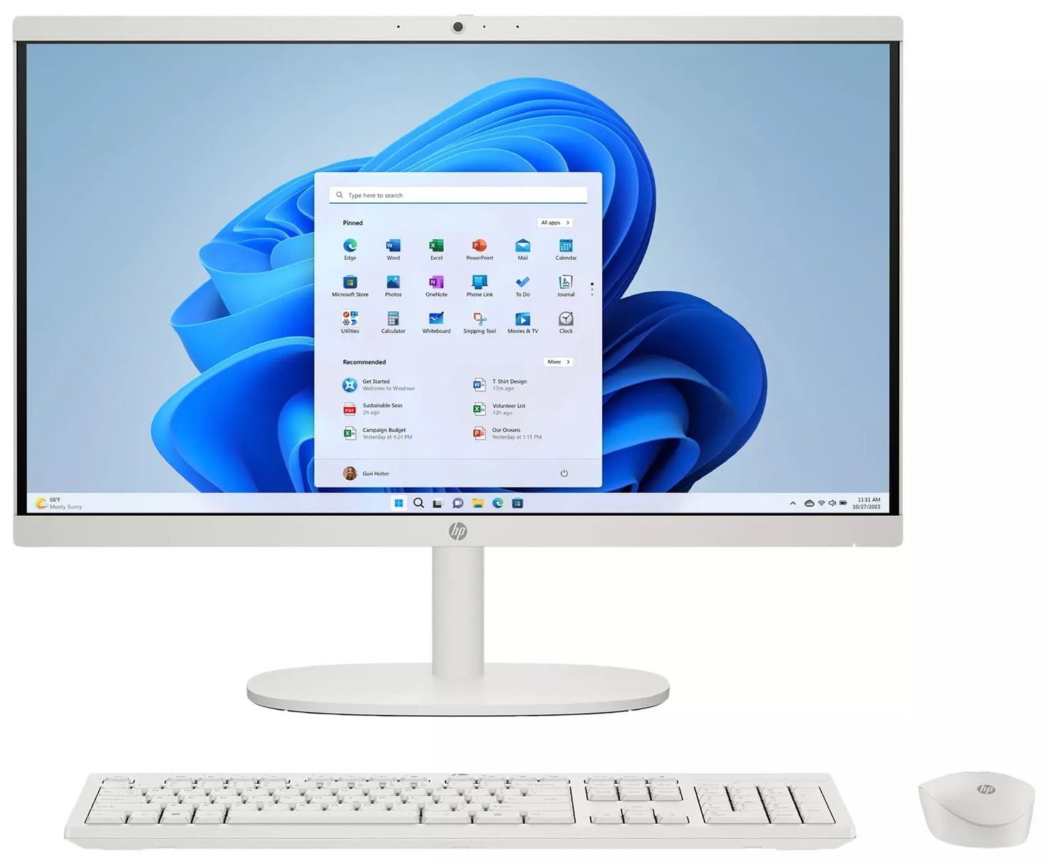 HP 22-dg0003w AIO 21.45" - Intel N200 1.0GHz - 128GB - Cashmere White - 8GB RAM - 21.5 Inch by HP - Refurbished - Very Good condition - US$329.98