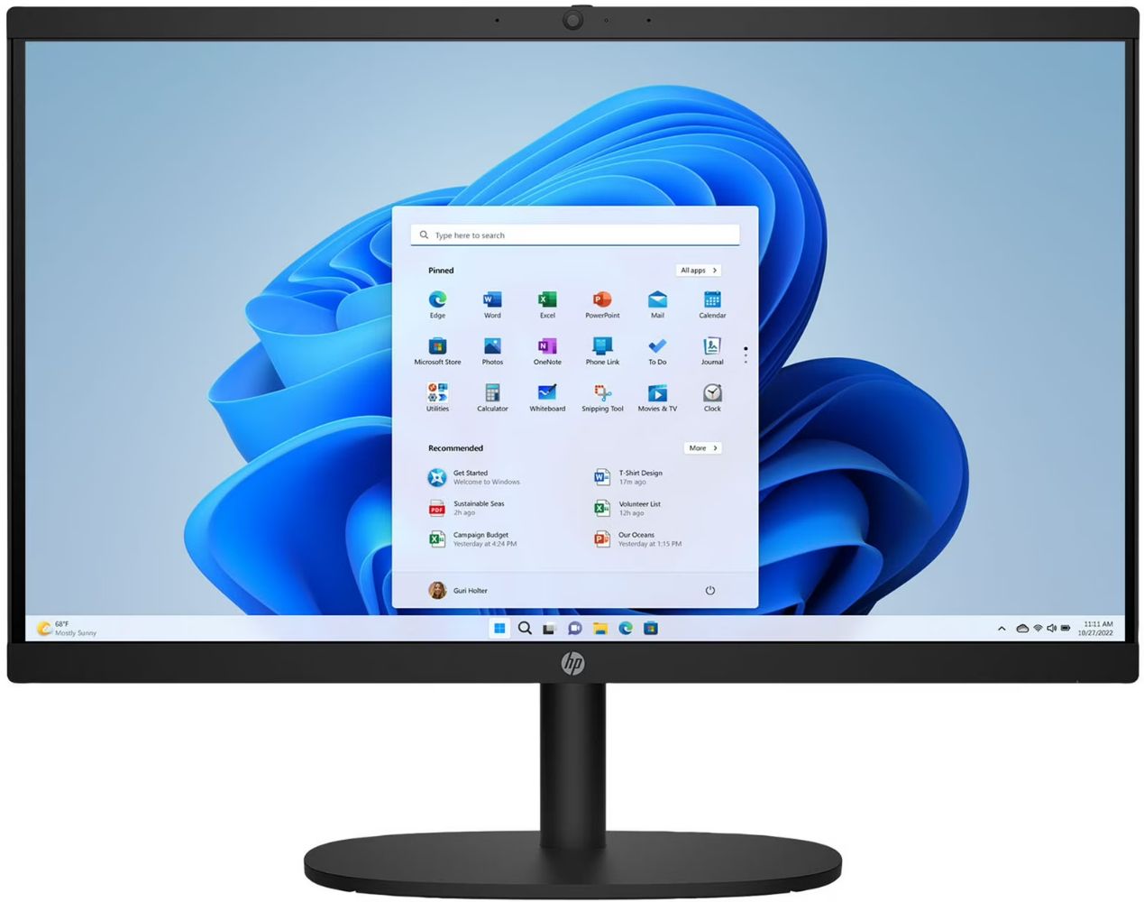 HP 22-dg0013w All-in-One Desktop 21.45" - Intel Pentium Silver J5040 2.0GHz - 128GB - Jet Black - 8GB RAM - 21.45 Inch by HP - Refurbished - Very Good condition - US$321.78