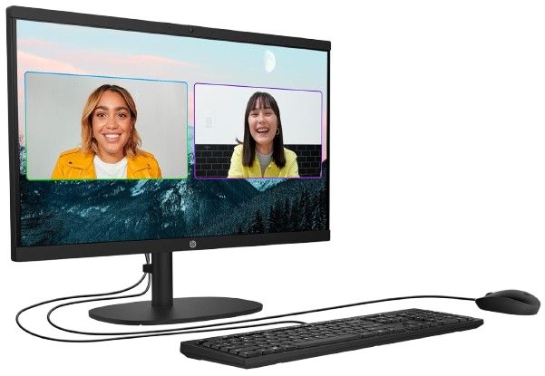 HP 22-dg0029 All-in-One Desktop 21.45" - Intel N100 1.1GHz - 256GB - Jet Black - 8GB RAM - 21.45 Inch by HP - Refurbished - Like New condition - Image 2